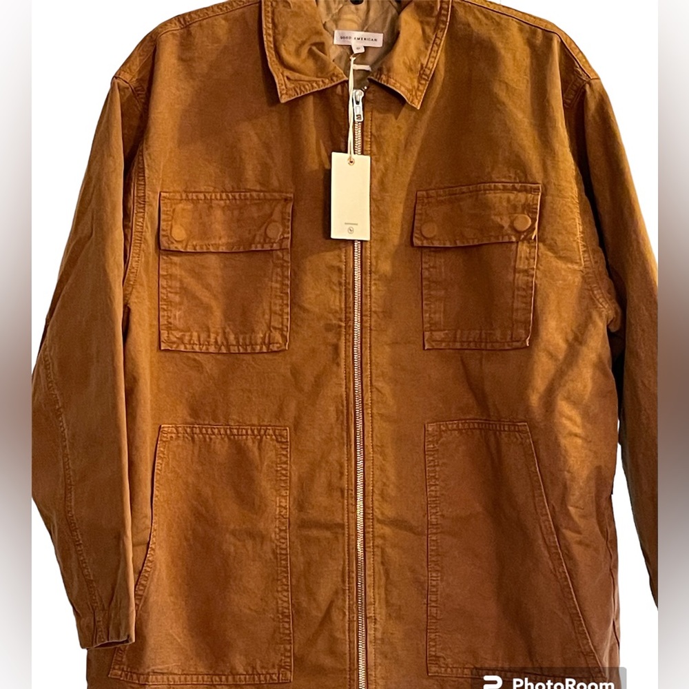 NWT $149 Good American Chore Jacket in a size XS(oversize)